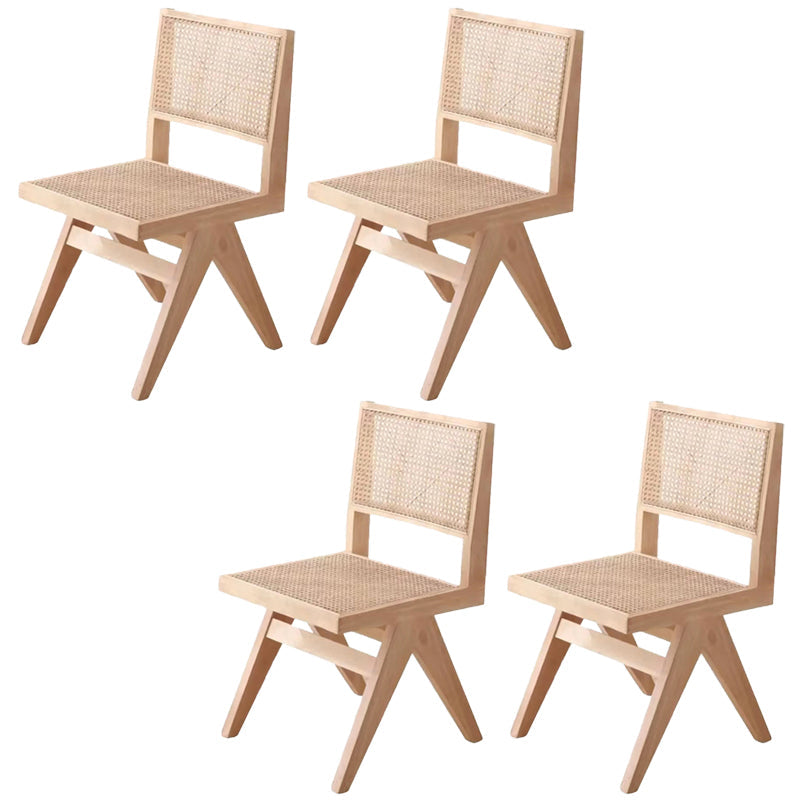 Sedia da pranzo in legno in legno di gomma aperta sedia da pranzo per sala da pranzo