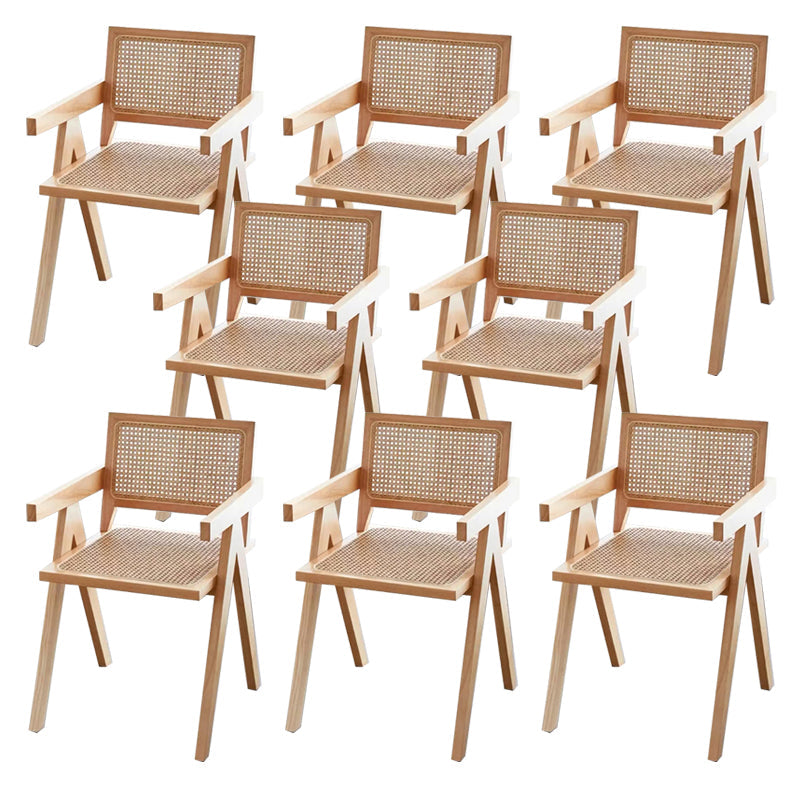 Sedia da pranzo in legno in legno di gomma aperta sedia da pranzo per sala da pranzo