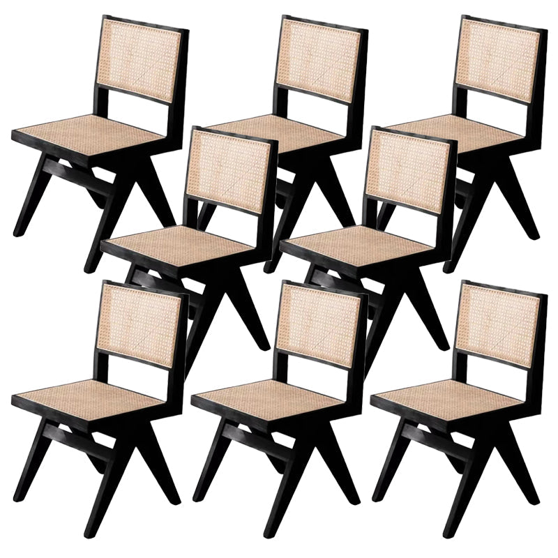 Sedia da pranzo in legno in legno di gomma aperta sedia da pranzo per sala da pranzo