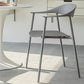 Modern Indoor-Outdoor Dining Arm Chair Plastic Arm Chair with Metal Legs