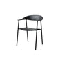 Modern Indoor-Outdoor Dining Arm Chair Plastic Arm Chair with Metal Legs