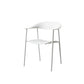 Modern Indoor-Outdoor Dining Arm Chair Plastic Arm Chair with Metal Legs