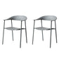 Modern Indoor-Outdoor Dining Arm Chair Plastic Arm Chair with Metal Legs
