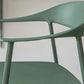 Modern Indoor-Outdoor Dining Arm Chair Plastic Arm Chair with Metal Legs