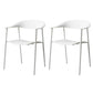 Modern Indoor-Outdoor Dining Arm Chair Plastic Arm Chair with Metal Legs