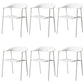 Modern Indoor-Outdoor Dining Arm Chair Plastic Arm Chair with Metal Legs