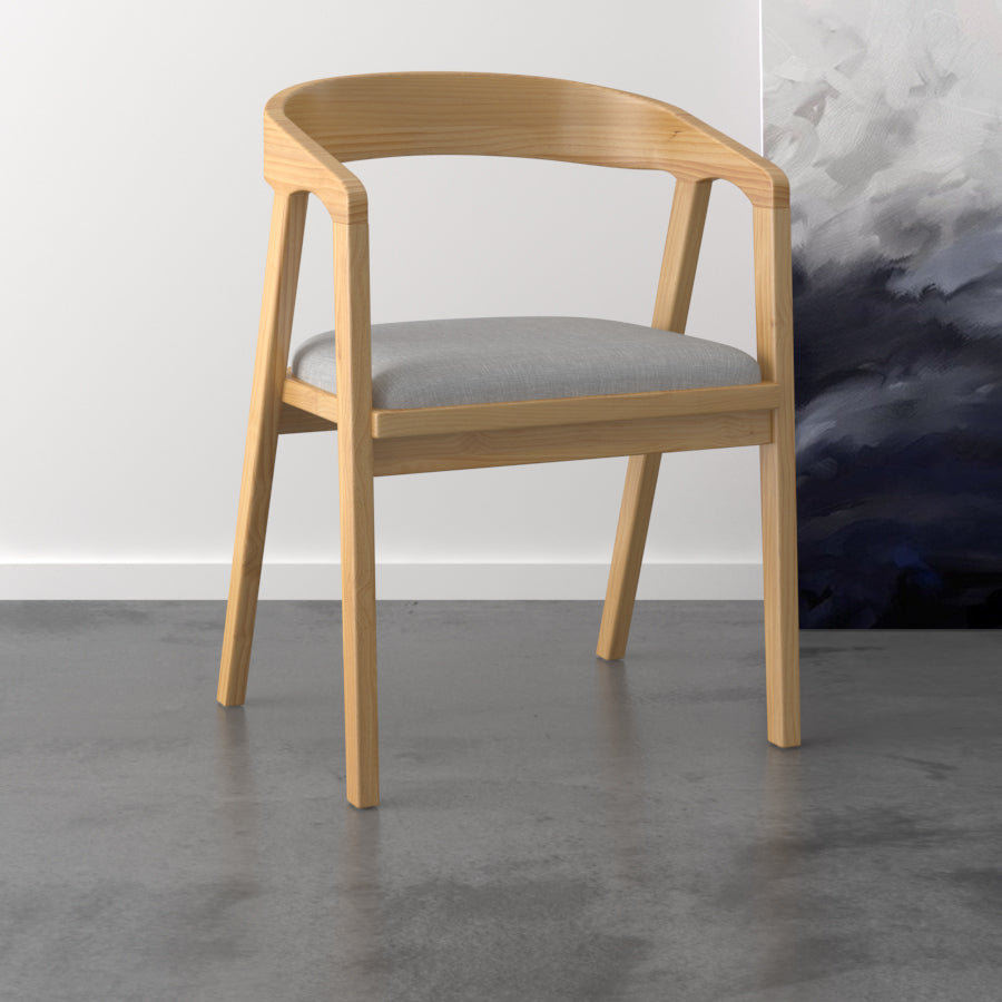 Contemporary Solid Wood Dining Chair Upholstered Fabric Dining Arm Chair 1 Piece Clearhalo 'Dining Chairs' 'Dining Tables & Seating' 'dining_chair' 'furn' 'furn_dining_chair' 'Furniture' 'Kitchen & Dining Furniture' 6357426
