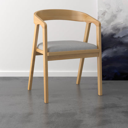 Contemporary Solid Wood Dining Chair Upholstered Fabric Dining Arm Chair 1 Piece Clearhalo 'Dining Chairs' 'Dining Tables & Seating' 'dining_chair' 'furn' 'furn_dining_chair' 'Furniture' 'Kitchen & Dining Furniture' 6357426