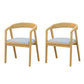 Contemporary Solid Wood Dining Chair Upholstered Fabric Dining Arm Chair 2 Piece Set Clearhalo 'Dining Chairs' 'Dining Tables & Seating' 'dining_chair' 'furn' 'furn_dining_chair' 'Furniture' 'Kitchen & Dining Furniture' 6357427