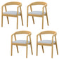 Contemporary Solid Wood Dining Chair Upholstered Fabric Dining Arm Chair 4 Piece Set Clearhalo 'Dining Chairs' 'Dining Tables & Seating' 'dining_chair' 'furn' 'furn_dining_chair' 'Furniture' 'Kitchen & Dining Furniture' 6357429