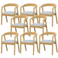 Contemporary Solid Wood Dining Chair Upholstered Fabric Dining Arm Chair 8 Piece Set Clearhalo 'Dining Chairs' 'Dining Tables & Seating' 'dining_chair' 'furn' 'furn_dining_chair' 'Furniture' 'Kitchen & Dining Furniture' 6357433