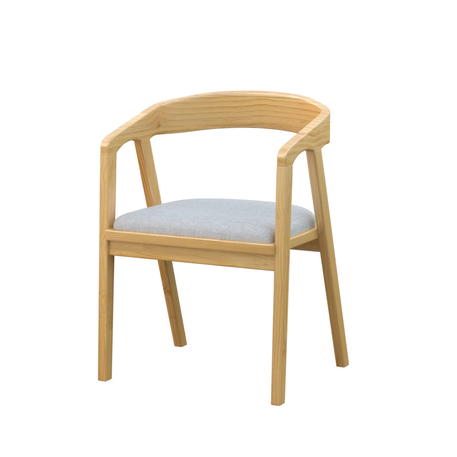 Contemporary Solid Wood Dining Chair Upholstered Fabric Dining Arm Chair Clearhalo 'Dining Chairs' 'Dining Tables & Seating' 'dining_chair' 'furn' 'furn_dining_chair' 'Furniture' 'Kitchen & Dining Furniture' 6357434