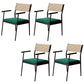 Contemporary Metal Frame Dining Armchair Upholstered Velvet Arm Chair for Home Black 4 Piece Set Clearhalo 'Dining Chairs' 'Dining Tables & Seating' 'dining_chair' 'furn' 'furn_dining_chair' 'Furniture' 'Kitchen & Dining Furniture' 6357445