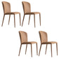 Faux Leather Kitchen Dining Armless Chair Upholstered Dining Chair Orange 4 Piece Set Clearhalo 'Dining Chairs' 'Dining Tables & Seating' 'dining_chair' 'furn' 'furn_dining_chair' 'Furniture' 'Kitchen & Dining Furniture' 6357464