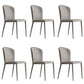 Faux Leather Kitchen Dining Armless Chair Upholstered Dining Chair Grey 6 Piece Set Clearhalo 'Dining Chairs' 'Dining Tables & Seating' 'dining_chair' 'furn' 'furn_dining_chair' 'Furniture' 'Kitchen & Dining Furniture' 6357470