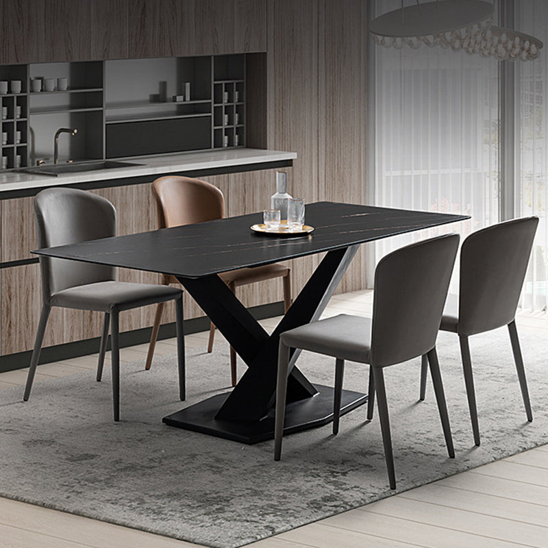 Faux Leather Kitchen Dining Armless Chair Upholstered Dining Chair Clearhalo 'Dining Chairs' 'Dining Tables & Seating' 'dining_chair' 'furn' 'furn_dining_chair' 'Furniture' 'Kitchen & Dining Furniture' 6357475