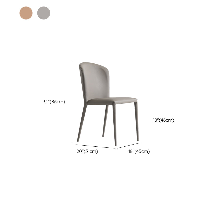 Faux Leather Kitchen Dining Armless Chair Upholstered Dining Chair Clearhalo 'Dining Chairs' 'Dining Tables & Seating' 'dining_chair' 'furn' 'furn_dining_chair' 'Furniture' 'Kitchen & Dining Furniture' 6357478