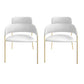 Glam Upholstered Arm Chair Velvet Open Back Dining Chair with Gold Legs