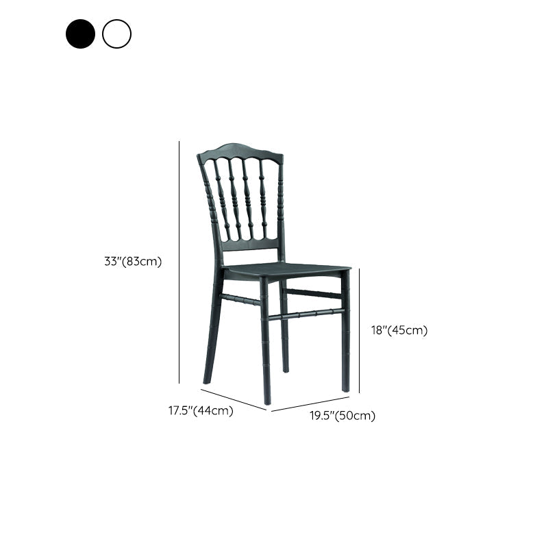 グラムキッチンダイニングサイドチェアプラスチックアームレスチェアウィンザーバックサイドチェア