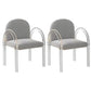 Glam Acrylic Dining Armchair Upholstered Velvet Dining Arm Chair Grey 2 Piece Set Clearhalo 'Dining Chairs' 'Dining Tables & Seating' 'dining_chair' 'furn' 'furn_dining_chair' 'Furniture' 'Kitchen & Dining Furniture' 6357543
