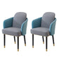Upholstered Velvet Arm Chair Industrial Parsons Chair with Metal Legs Blue-Gray 2 Piece Set Clearhalo 'Dining Chairs' 'Dining Tables & Seating' 'dining_chair' 'furn' 'furn_dining_chair' 'Furniture' 'Kitchen & Dining Furniture' 6357580