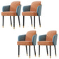 Upholstered Velvet Arm Chair Industrial Parsons Chair with Metal Legs Blue-Orange 4 Piece Set Clearhalo 'Dining Chairs' 'Dining Tables & Seating' 'dining_chair' 'furn' 'furn_dining_chair' 'Furniture' 'Kitchen & Dining Furniture' 6357585