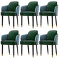 Upholstered Velvet Arm Chair Industrial Parsons Chair with Metal Legs Blue-Green 6 Piece Set Clearhalo 'Dining Chairs' 'Dining Tables & Seating' 'dining_chair' 'furn' 'furn_dining_chair' 'Furniture' 'Kitchen & Dining Furniture' 6357589