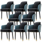 Upholstered Velvet Arm Chair Industrial Parsons Chair with Metal Legs Blue-Black 8 Piece Set Clearhalo 'Dining Chairs' 'Dining Tables & Seating' 'dining_chair' 'furn' 'furn_dining_chair' 'Furniture' 'Kitchen & Dining Furniture' 6357593