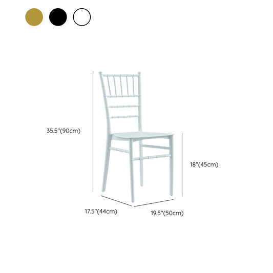 Glam Kitchen Armless Dining Side Chairs Stacking Side Chairs