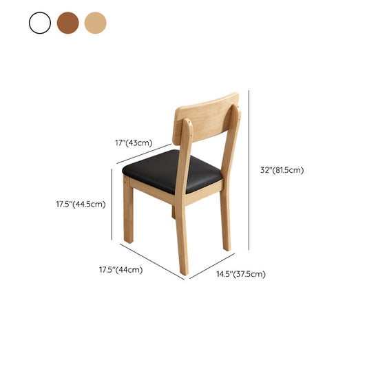 Silla lateral de comedor de cocina contemporánea de madera de madera abierta de comedor lateral