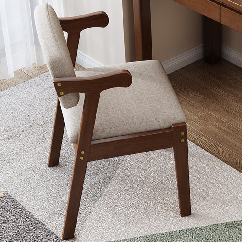 Chaise de bras de salle à manger en bois chaise de salle à manger rembourrée contemporaine