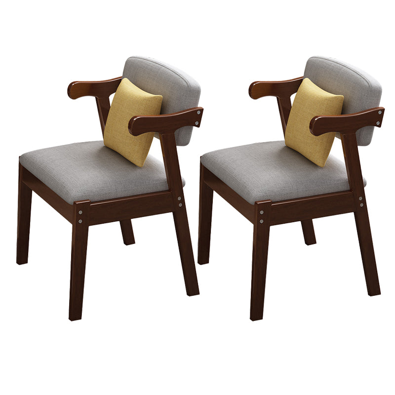 Chaise de bras de salle à manger en bois chaise de salle à manger rembourrée contemporaine
