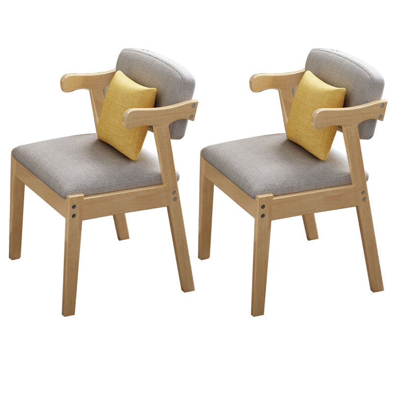 Chaise de bras de salle à manger en bois chaise de salle à manger rembourrée contemporaine