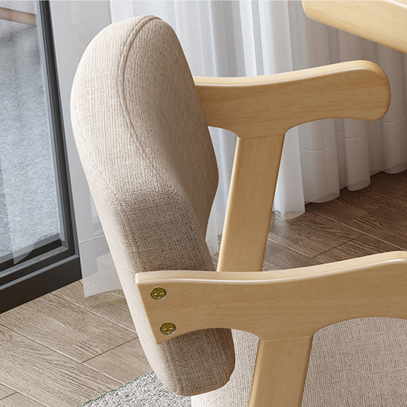 Chaise de bras de salle à manger en bois chaise de salle à manger rembourrée contemporaine