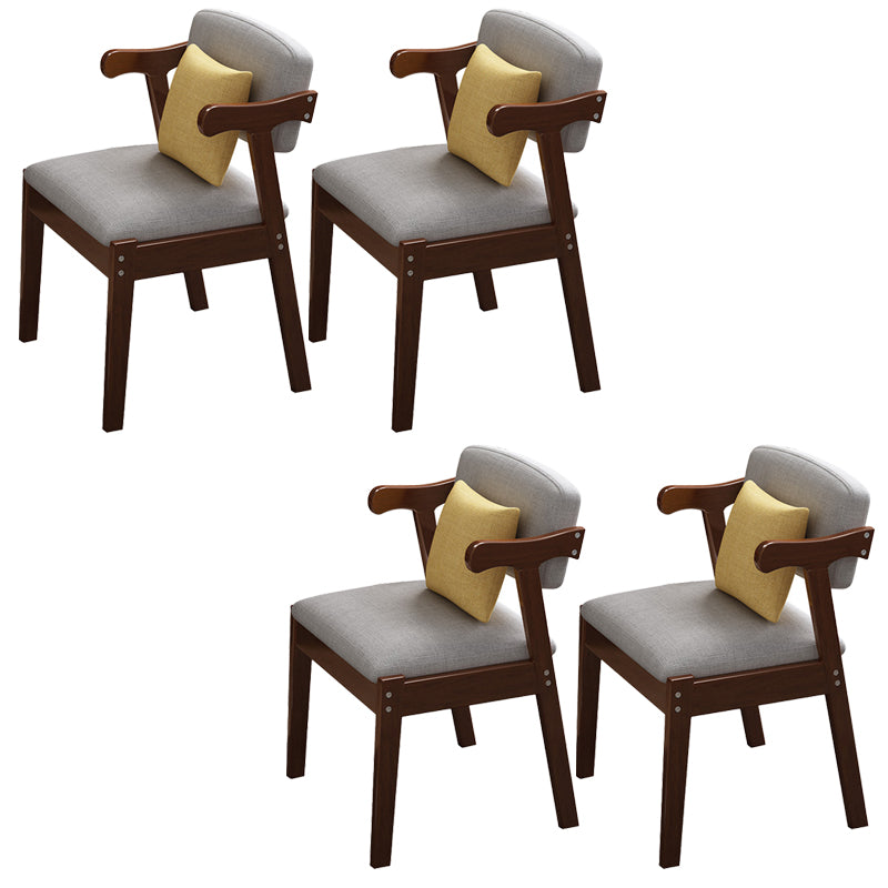 Chaise de bras de salle à manger en bois chaise de salle à manger rembourrée contemporaine