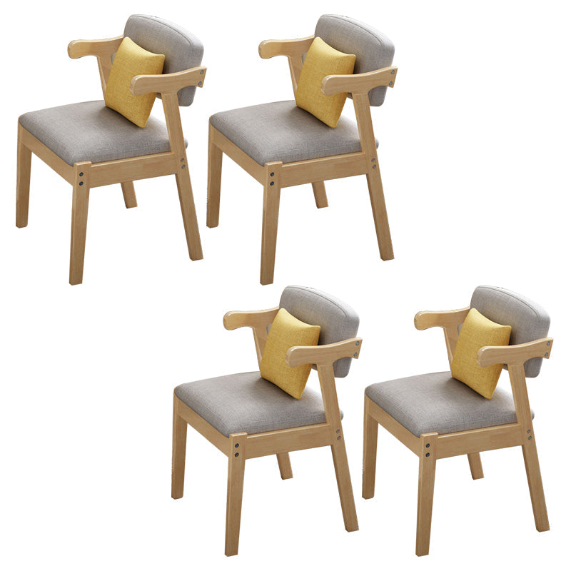 Chaise de bras de salle à manger en bois chaise de salle à manger rembourrée contemporaine