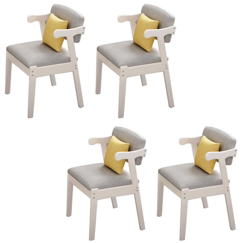 Chaise de bras de salle à manger en bois chaise de salle à manger rembourrée contemporaine