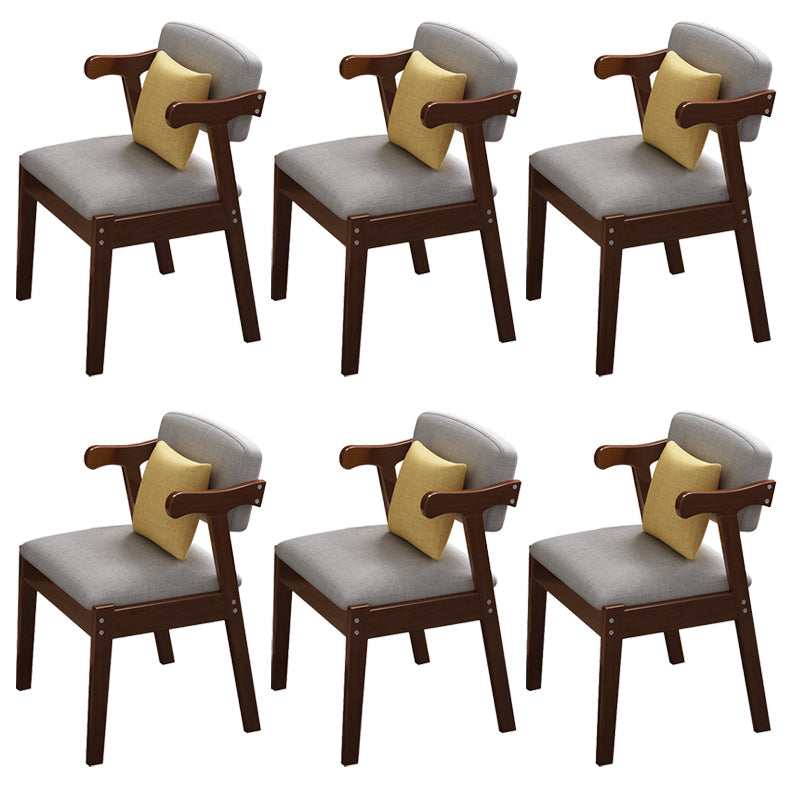 Chaise de bras de salle à manger en bois chaise de salle à manger rembourrée contemporaine