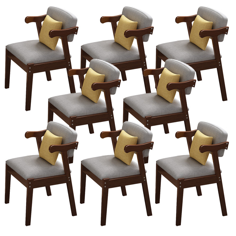 Chaise de bras de salle à manger en bois chaise de salle à manger rembourrée contemporaine