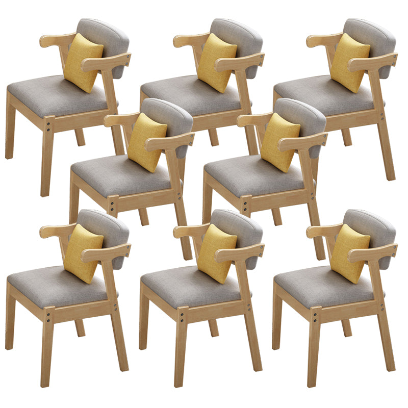 Chaise de bras de salle à manger en bois chaise de salle à manger rembourrée contemporaine