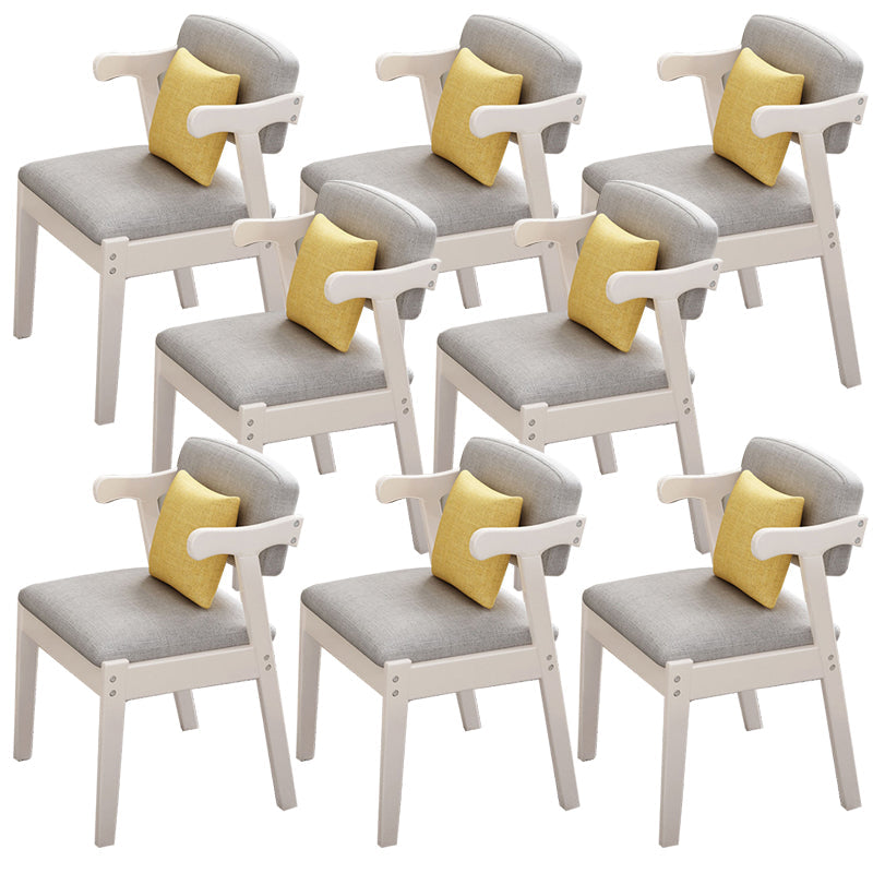 Chaise de bras de salle à manger en bois chaise de salle à manger rembourrée contemporaine