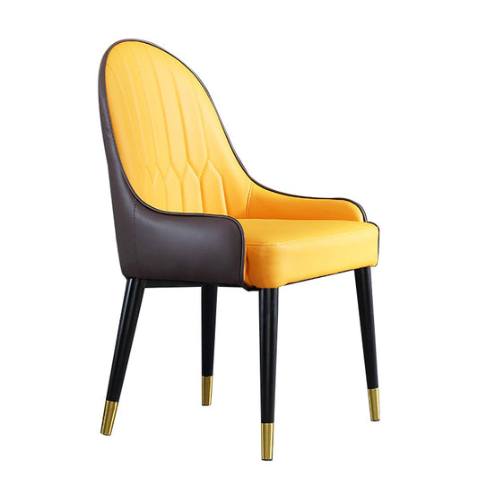 Glam Parsons Chairs Upholstered Dining Chairs with Wood Legs