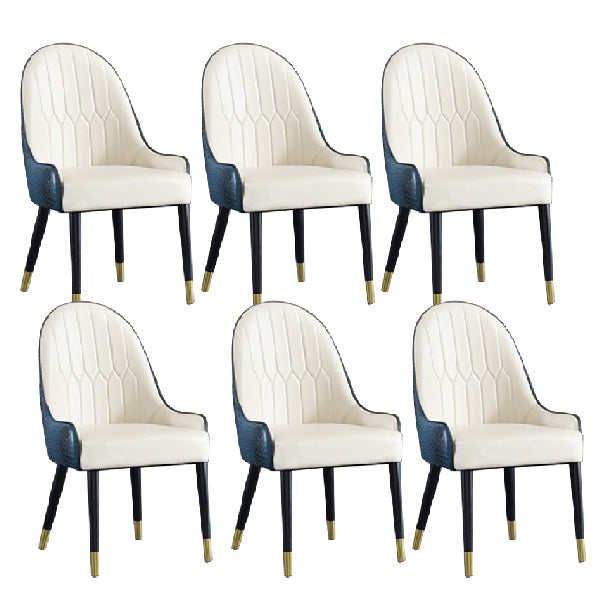Glam Parsons chaises chaises à manger rembourrées avec des pattes en bois