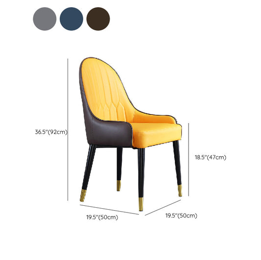 Glam Parsons Chairs Upholstered Dining Chairs with Wood Legs