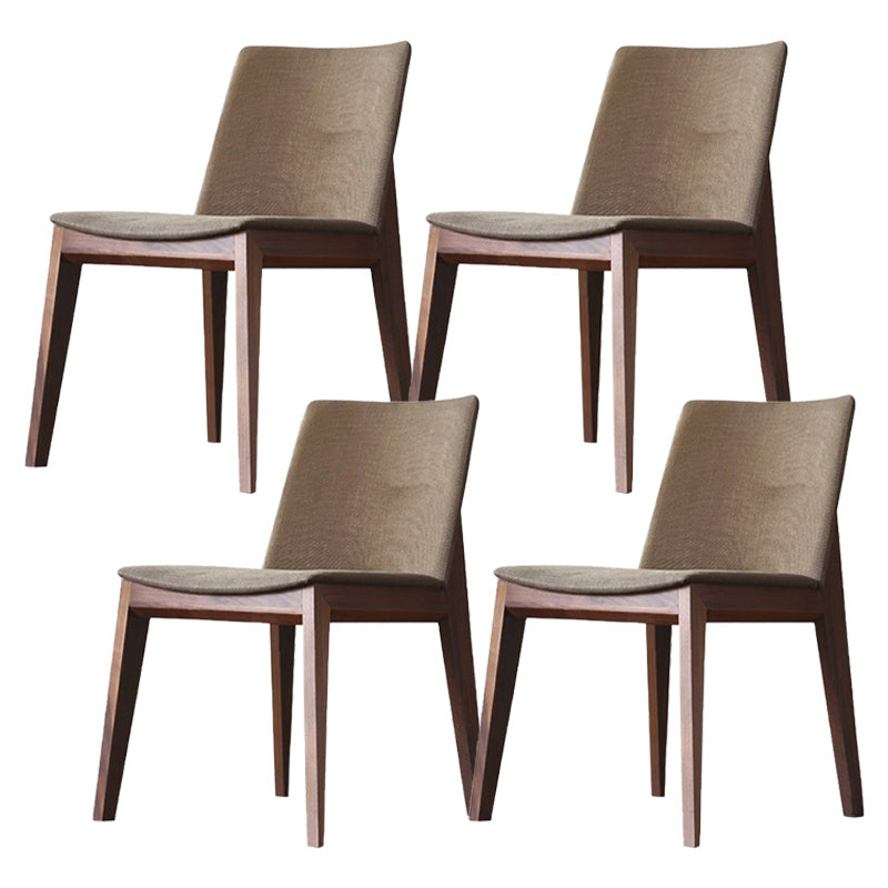 Wood Kitchen Armless Dining Chairs Contemporary Parsons Chairs 4 Piece Set Clearhalo 'Dining Chairs' 'Dining Tables & Seating' 'dining_chair' 'furn' 'furn_dining_chair' 'Furniture' 'Kitchen & Dining Furniture' 6357838