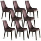 Wood Kitchen Dining Side Chair Contemporary Upholstered Dining Chair Red Brown 8 Piece Set Clearhalo 'Dining Chairs' 'Dining Tables & Seating' 'dining_chair' 'furn' 'furn_dining_chair' 'Furniture' 'Kitchen & Dining Furniture' 6357889