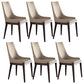 Wood Kitchen Dining Side Chair Contemporary Upholstered Dining Chair Off-White 6 Piece Set Clearhalo 'Dining Chairs' 'Dining Tables & Seating' 'dining_chair' 'furn' 'furn_dining_chair' 'Furniture' 'Kitchen & Dining Furniture' 6357894