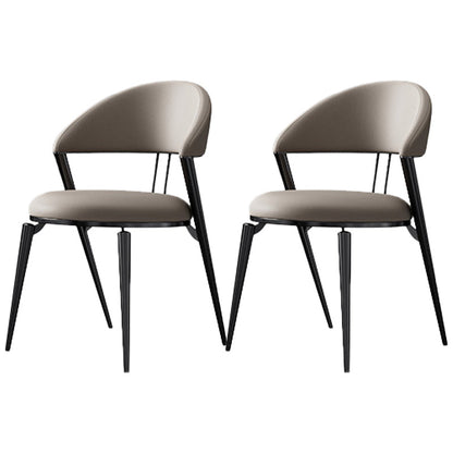 Contemporary Upholstered Dining Chair Open Back Dining Side Chair