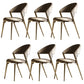 Contemporary Upholstered Dining Chair Open Back Dining Side Chair