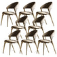 Contemporary Upholstered Dining Chair Open Back Dining Side Chair